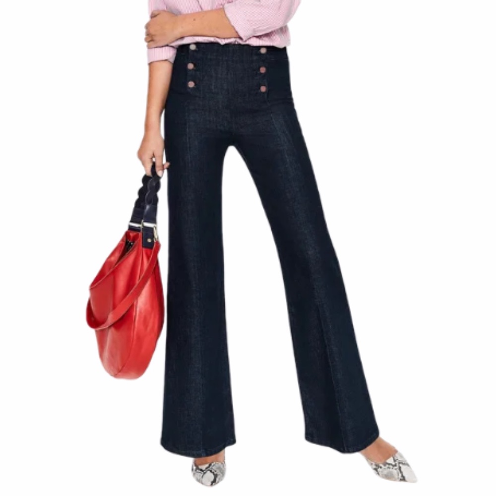 Boden The Helston Sailor Jeans in Rinse Indigo
